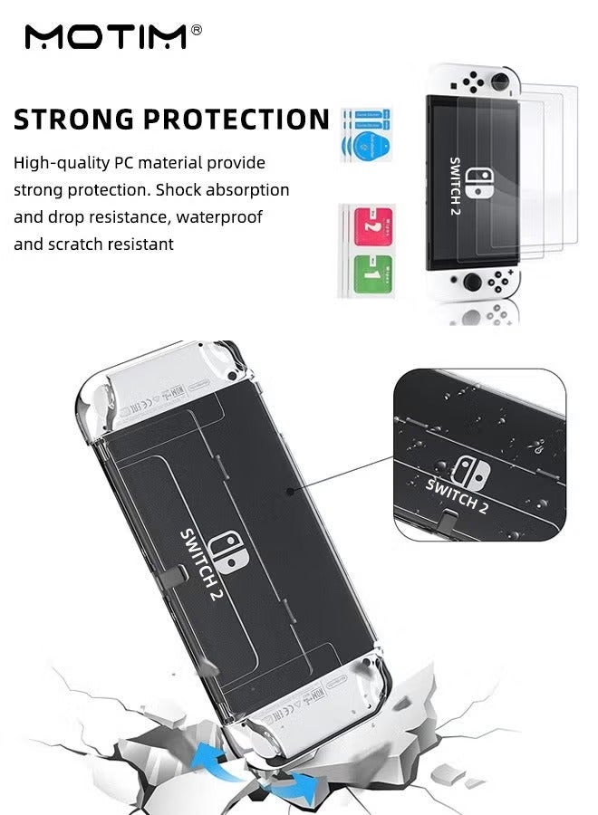 Motim 22-in-1 Switch2 Carrying Case for Nintendo Switch OLED, Portable Travel Case with Hard Cover Case, Console Case Screen Protector and Thumb Grip Caps, Carry bag with Game Holders for Switch OLED - Image 5