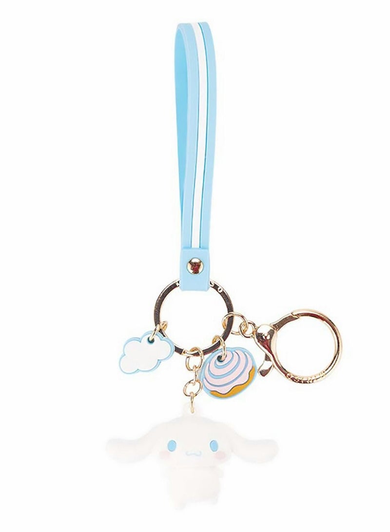 Excefore Cartoon Keychain Premium Kawaii Accessories Anime Keyring, Key Purse Handbag Charms Pendant Car Chain Creative Gift for Women, Blue - Image 1