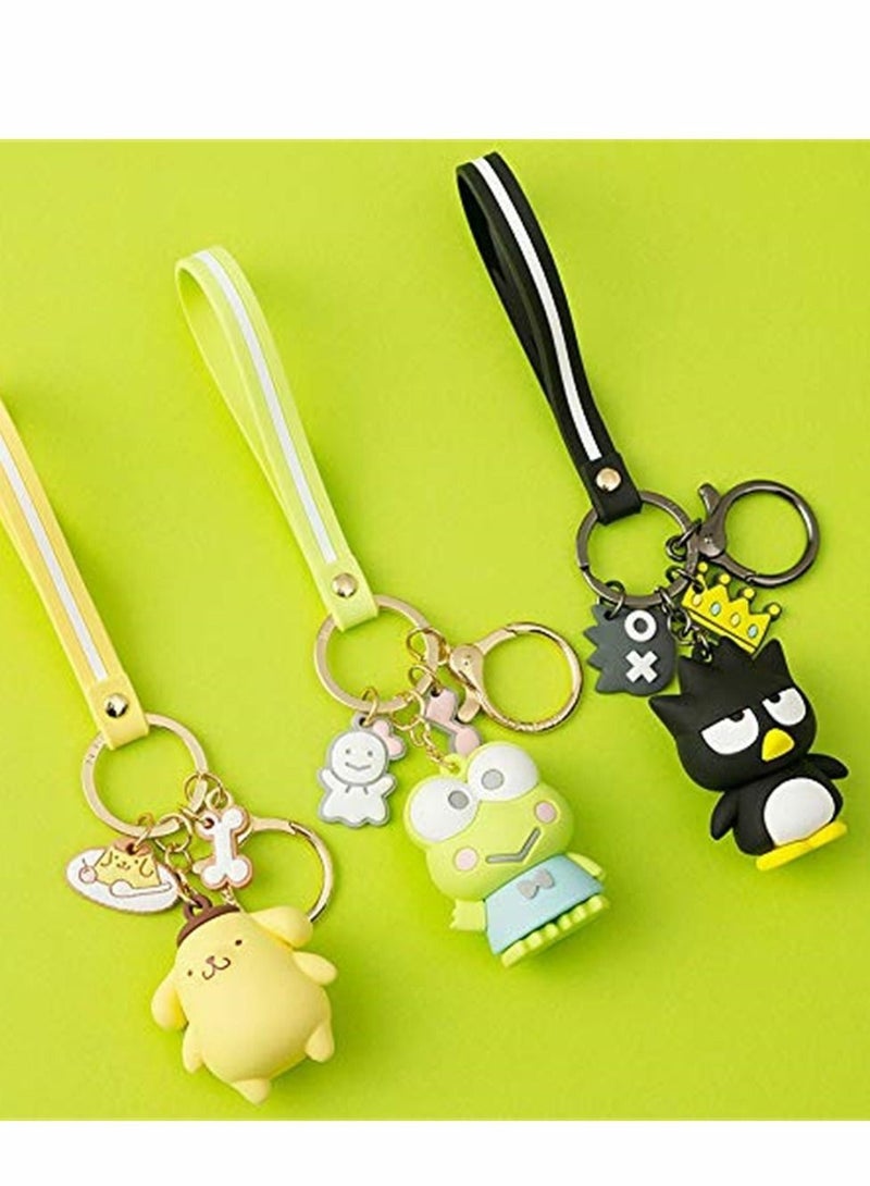 Excefore Cartoon Keychain Premium Kawaii Accessories Anime Keyring, Key Purse Handbag Charms Pendant Car Chain Creative Gift for Women, Blue - Image 4