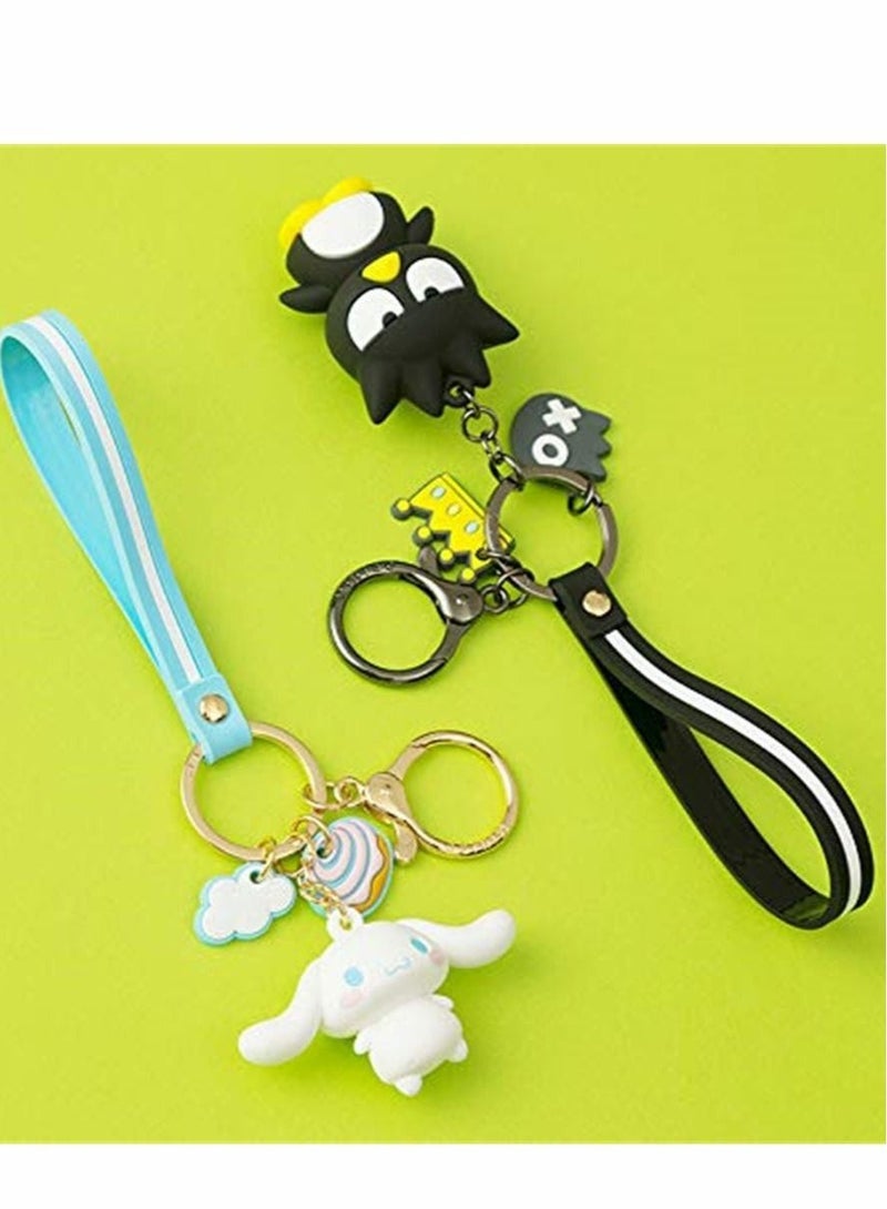 Excefore Cartoon Keychain Premium Kawaii Accessories Anime Keyring, Key Purse Handbag Charms Pendant Car Chain Creative Gift for Women, Blue - Image 3