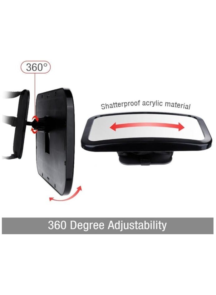 Generic Baby Car Rear View Mirror Baby Car Backseat Mirror 360 Degree Adjustable Rear View Facing Back Seat Mirror  - Image 3