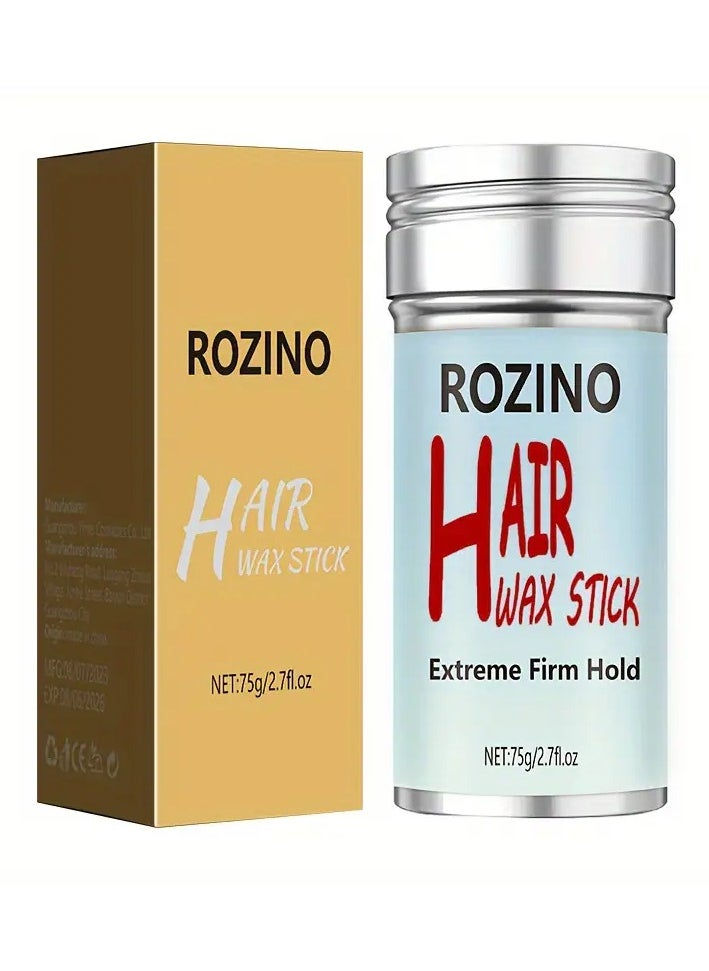 Rozino 75g Gradient Blue Hair Wax Stick, Makeup Artist'S Special Styling Hair Wax Stick, Hair Crushing Finishing Cream, Moisturizing Shaping Stick, Women'S And Children'S Hair Shredding Cream, Anti-Frizz  - Image 1