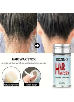Rozino 75g Gradient Blue Hair Wax Stick, Makeup Artist'S Special Styling Hair Wax Stick, Hair Crushing Finishing Cream, Moisturizing Shaping Stick, Women'S And Children'S Hair Shredding Cream, Anti-Frizz  - Image 2