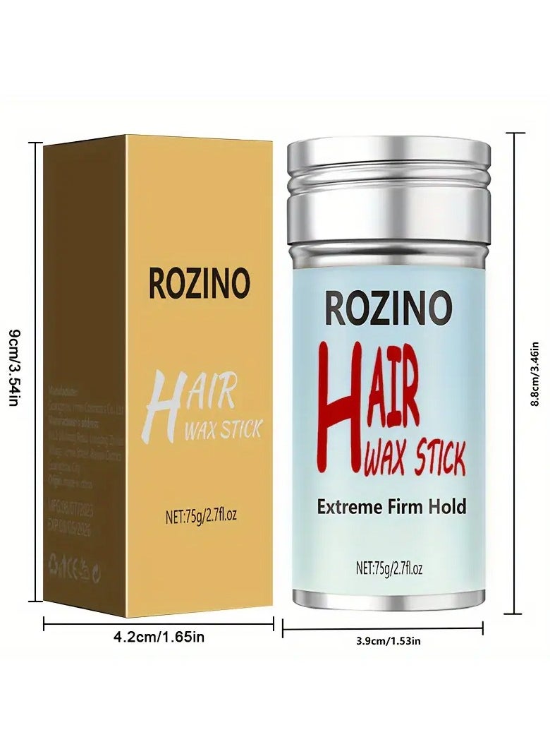 Rozino 75g Gradient Blue Hair Wax Stick, Makeup Artist'S Special Styling Hair Wax Stick, Hair Crushing Finishing Cream, Moisturizing Shaping Stick, Women'S And Children'S Hair Shredding Cream, Anti-Frizz  - Image 4