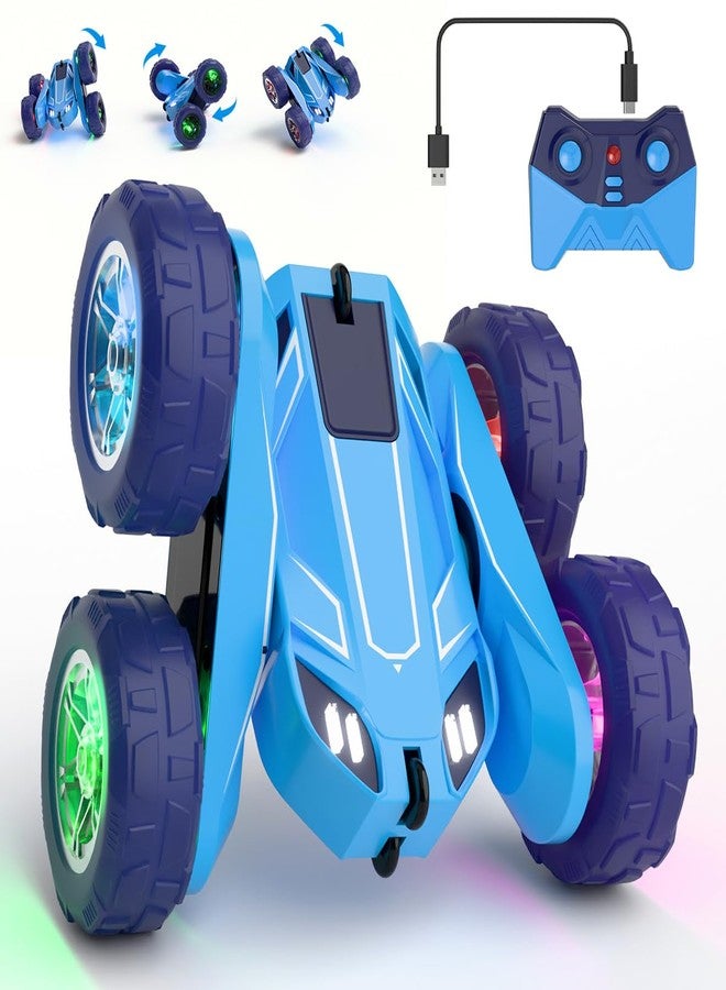 MaxTronic Remote Control Car, Rechargeable RC Cars & Remote Controller - 20km/h Double Sided 360° Rotation Stunt Stunt Crawler with LED Lights for Boys Girls Aged 3-13 - Image 1