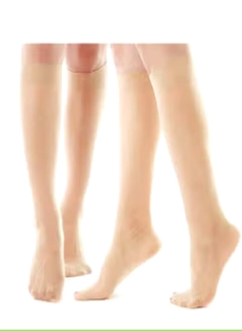 مجموعة من 2 ازواج من جوارب شفافة فوال محجبات طويلة - Image 1