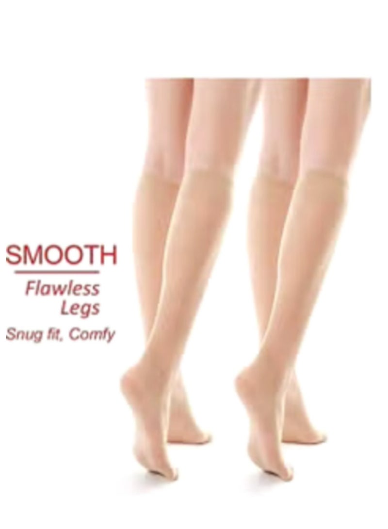 مجموعة من 2 ازواج من جوارب شفافة فوال محجبات طويلة - Image 3