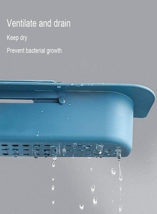 GION Compact Kitchen Sink Drainer Basket | 2 in 1 Tray with Sponge Holder for Easy Drain & Storage for Sponge, Soap & Dish Cloths - Image 5