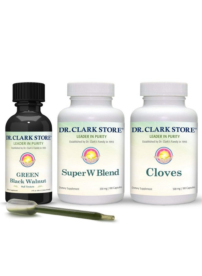 Dr Clark Store Intestine Support & Cleanse Kit - with Original Green Tincture from Black Walnut Hulls, Wormwood, and Cloves-Helps Maintain Optimum Intestinal Function - Image 3