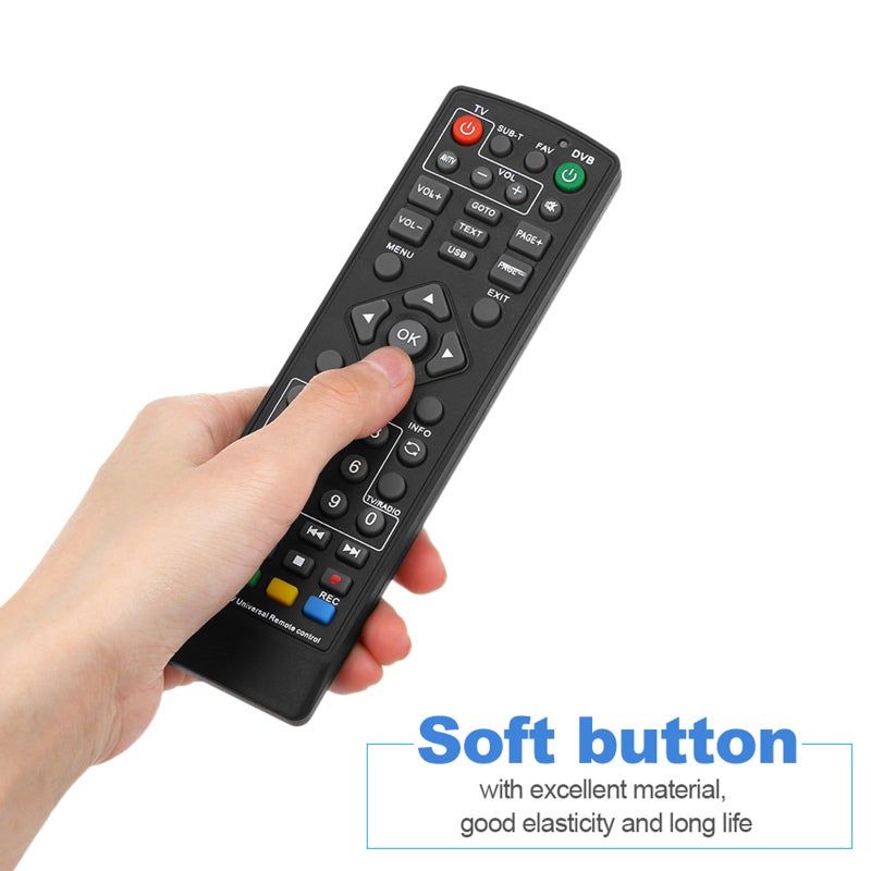 جهاز تحكم عن بُعد عالمي لجهاز استقبال DVB-T2 - لا يتطلب برمجة، مسافة إرسال 10 أمتار، جهاز تحكم بديل لمستخدمي التلفزيون الذكي وجهاز استقبال DVB-T2 - Image 2
