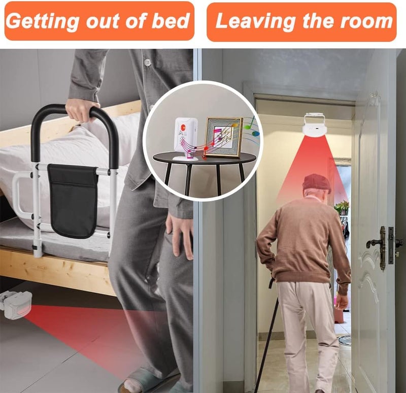 Nesthao Upgraded Bed Sensor Alarm and Fall Prevention for Elderly/Dementia and More, Caregiver Pager Motion Sensor Alarm with 5 Volume Levels - Image 2