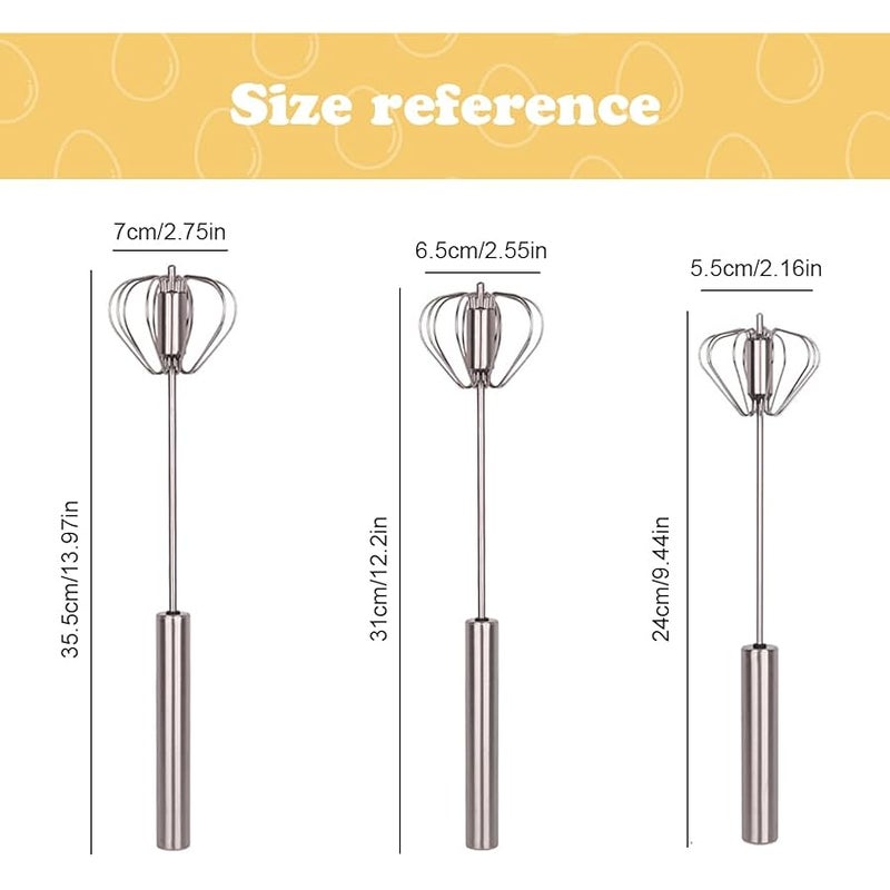 Fauppt Multifunctional Semi-Automatic Whisk Stainless Steel Egg Whisk, 2025 Hand Push Rotary Blender for Home Use,Versatile Mixer Tool for Home Egg Milk Kitchen Utensil (12 inch) - Image 5