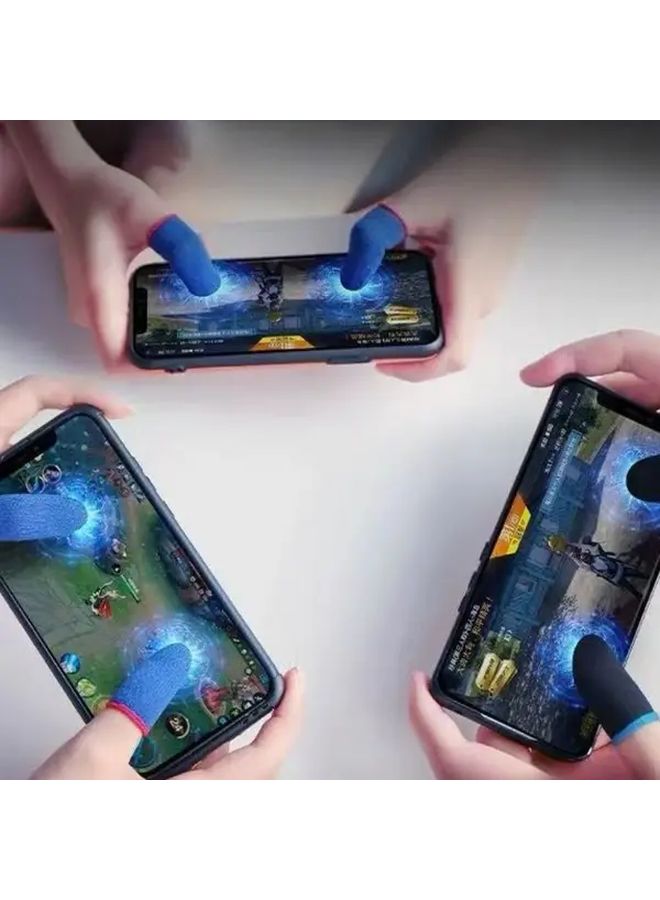 Blue Edge Gaming Finger Sleeves 5 Pieces Non Slip Precision Grip for Smartphones Tablets PC Mobile Console Gamers - Image 2