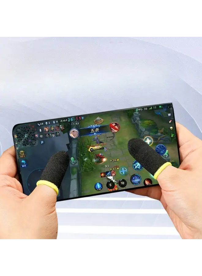 Blue Edge Gaming Finger Sleeves 5 Pieces Non Slip Precision Grip for Smartphones Tablets PC Mobile Console Gamers - Image 4
