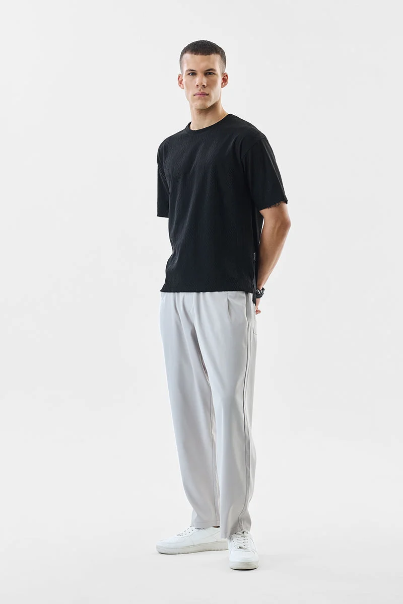 SNITCH Textured Stretch Oversized T-Shirt