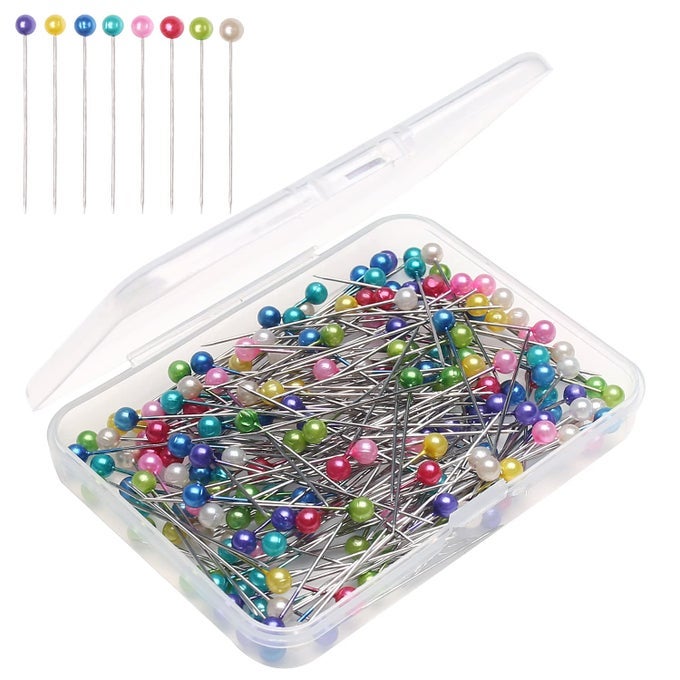200 PCS MULTICOLOR SEWING PINS PLASTIC HEAD STRAIGHT PINS CRAFT POSITIONING PINS FIXED SEWING MARKER NEEDLE FOR CRAFTING DRESSMAKER JEWELRY DECORATION AND OTHER CRAFTS MAKING COLORFUL 200