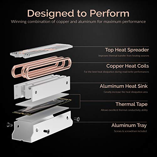 SABRENT M.2 2280 SSD Rocket Heatsink in Silver (SB-HTSS) - Image 4