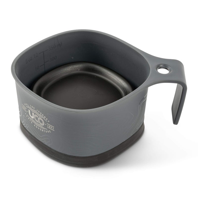 UCO Plastic Collapsible Cup for Camping, Backpacking, and Hiking, 12 Ounces, Grey - Image 2