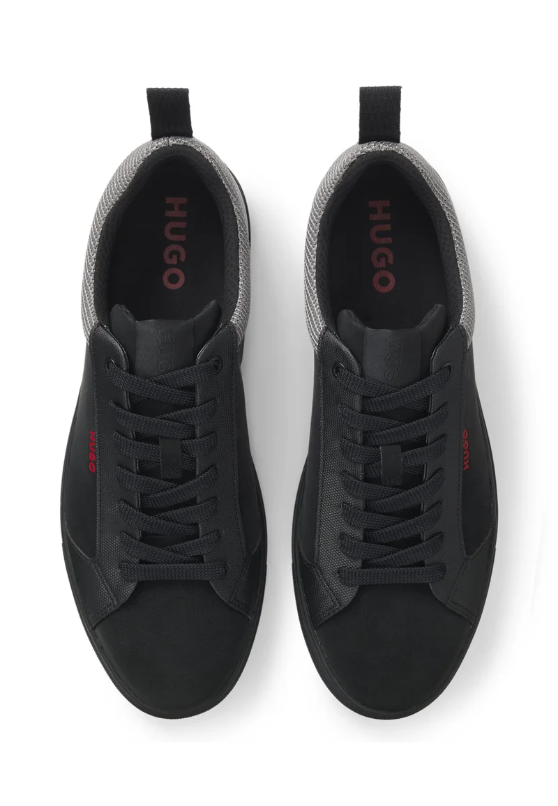 HUGO Faux-nubuck trainers with mesh collar