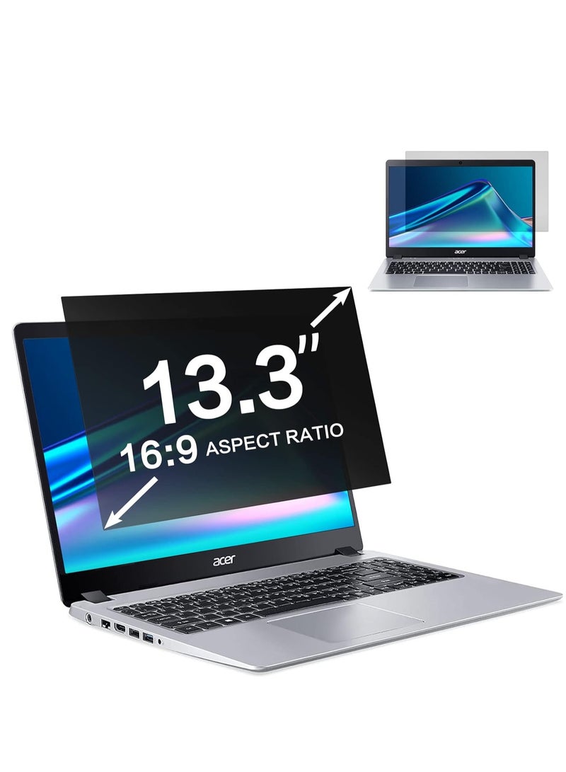 13.3 Inch 16:9 Laptop Privacy Screen Protector Filter Magnetic Installation Bubble-Free Compatible with HP/Dell/Acer/Samsung/Lenovo/Asus/Toshiba - Image 1
