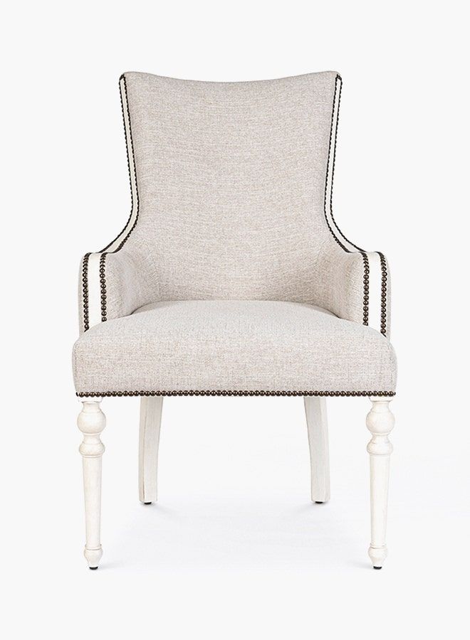 2XL Home Rio Dining Armchair- White  - Image 1