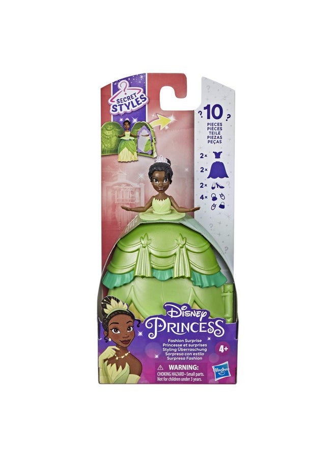 Disney Princess - Secret Styles Fashion Surprise Tiana Mini Doll Playset With Extra Clothes And Accessories Toy For Girls 4 And Up - Image 1