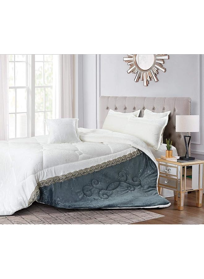 erorex Cozy And Warm Winter Velvet Fur Comforter Set Single Size 160 - Image 1