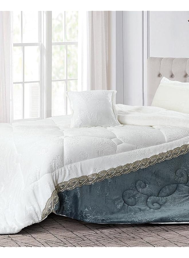 erorex Cozy And Warm Winter Velvet Fur Comforter Set Single Size 160 - Image 3