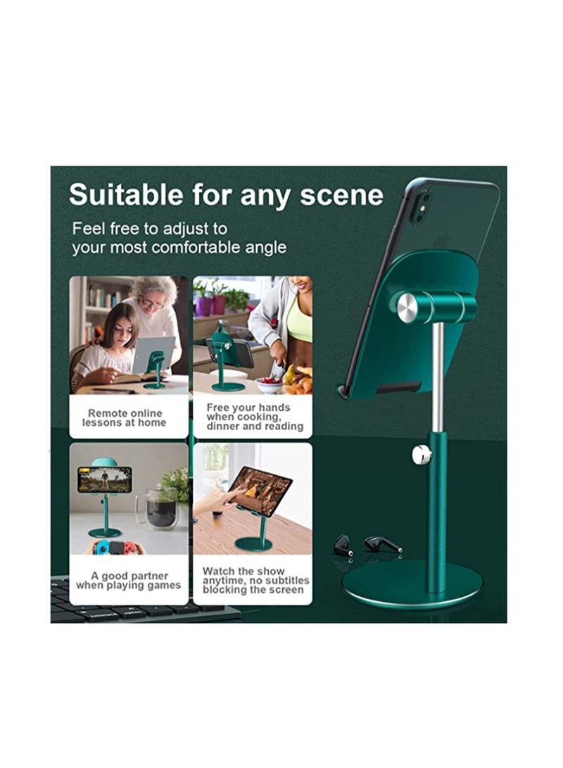 Captaintech Adjustable Cell Phone Stand, Aluminum Telescopic iPad Tablet Stand Holder for Desk Angle Height Adjustable Phone Stand, Compatible - Image 4