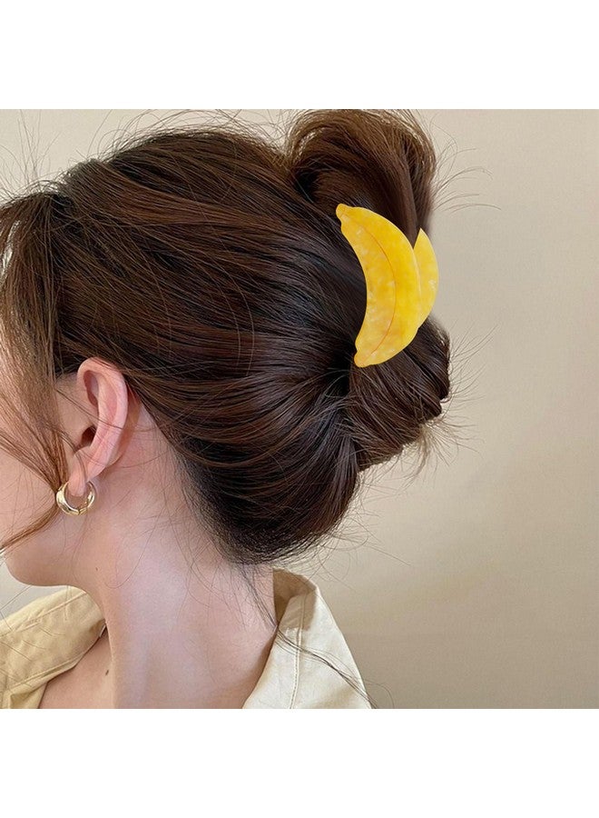 Vovii Banana Claw Clips, Stylish Women's Fruit Claw Clip for Thick Hair Small Claw Clips for Women Fashionable Hair Accessory deal for Girls - Image 4