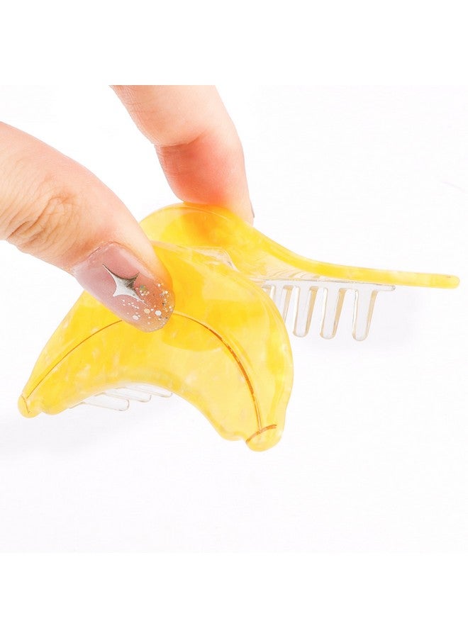 Vovii Banana Claw Clips, Stylish Women's Fruit Claw Clip for Thick Hair Small Claw Clips for Women Fashionable Hair Accessory deal for Girls - Image 3