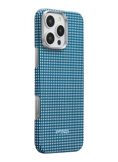 PITAKA iPhone 16 Pro Max Ultra Slim Case / MagSafe Compatible / 3D Grip Textured / Raised Camera Lip / Drop and Damage Protection - Ocean Blue  - Image 1