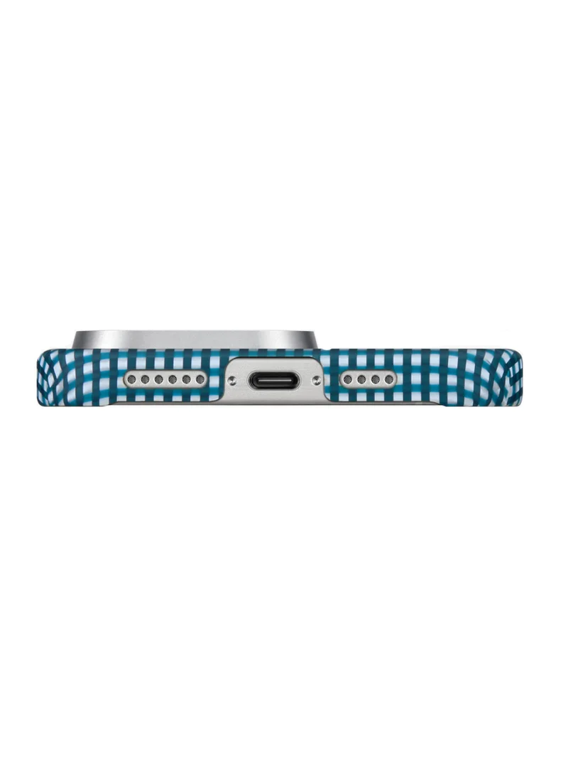 PITAKA iPhone 16 Pro Max Ultra Slim Case / MagSafe Compatible / 3D Grip Textured / Raised Camera Lip / Drop and Damage Protection - Ocean Blue