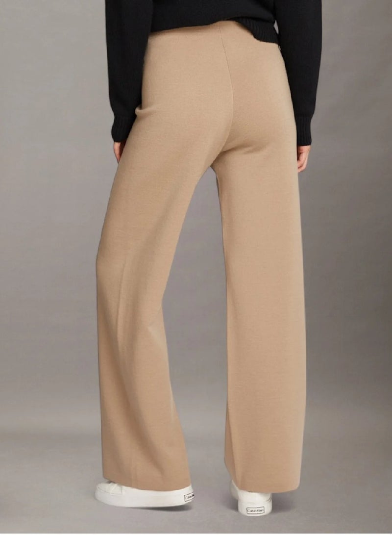 كالفن كلاين بنطال رياضي خفيف بقصة مستقيمة من مزيج الصوف - Image 2