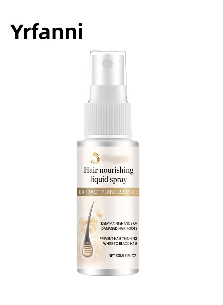 Yrfanni  بخاخ سائل مغذي للشعر، بخاخ HairRevive Biotin، سيروم مركّز لنمو الشعر للحصول على شعر أكثر كثافة وطولاً وقوة، علاج فروة الرأس بالبيوتين 30 مل - Image 1