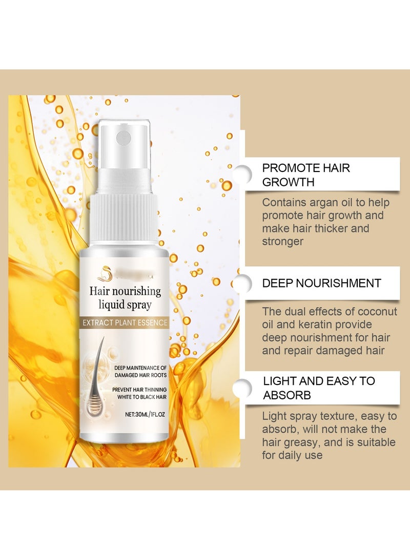 Yrfanni  بخاخ سائل مغذي للشعر، بخاخ HairRevive Biotin، سيروم مركّز لنمو الشعر للحصول على شعر أكثر كثافة وطولاً وقوة، علاج فروة الرأس بالبيوتين 30 مل - Image 3