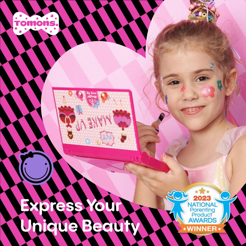 Tomons Kids Makeup Kit for Girl Real Washable Cosmetic Toy Beauty Set, Birthday Toys Gift for 3 4 5 6 7 8 9 10 Year Girls - Image 2