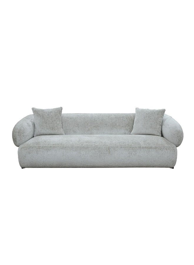 DANUBE HOME Trinity Fabric 3 Seater Sofa Modern Design Three Seat Sofas Comfortable Living Room Furniture L242Xw98Xh76Cm - Beige - Image 2