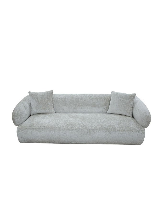 DANUBE HOME Trinity Fabric 3 Seater Sofa Modern Design Three Seat Sofas Comfortable Living Room Furniture L242Xw98Xh76Cm - Beige - Image 5