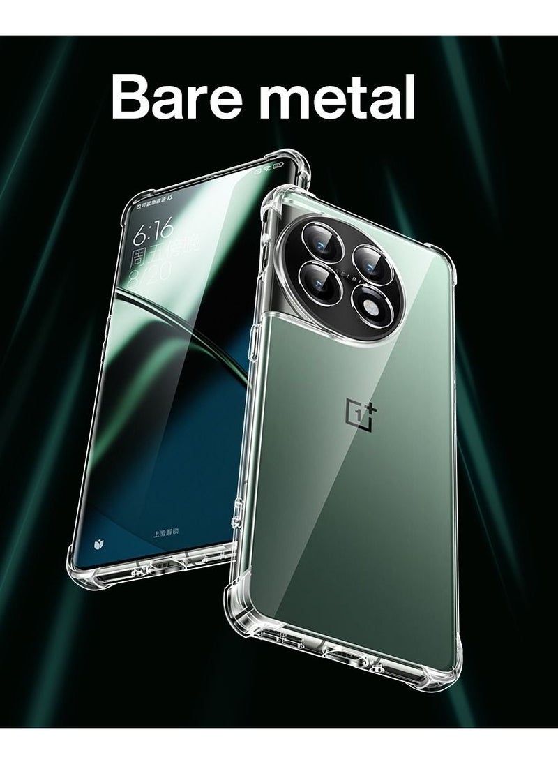 BORTONY Oneplus 11 Case Clear with 2pcs Screen Protector Reinforced Corners TPU Shock-Absorption Flexible Cell Phone Cover for Oneplus 11 5G (Clear) - Image 3