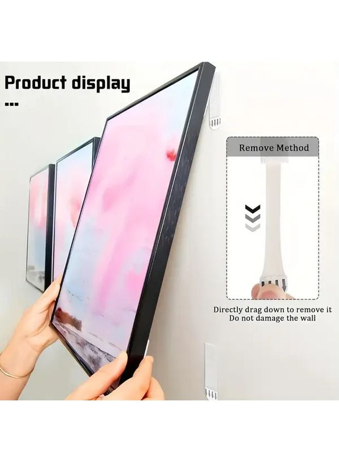 12 زوج من شرائط الخطاف اللاصقة القابلة للإزالة مقاس 0.75 × 2.72 بوصة، خطافات حائط خالية من الآثار والأضدام - Image 2