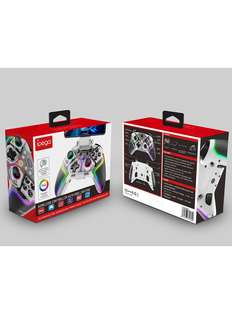 Ipega PG-9666T Game Controller For Switch, PC, Android, iOS Bluetooth Joystick With Vibration Gamepad, Wireless Controller With RGB Lighting - Image 4