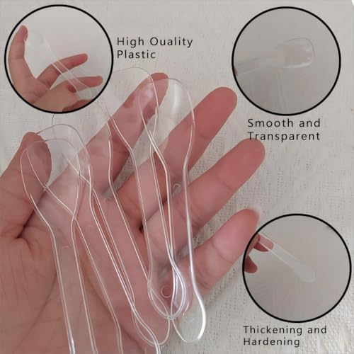 Zucosue 100pcs Individually Wrapped Mini Plastic Spoons, Restaurant-Grade Clear Tasting Spoons for Ice Cream, Yogurt, Sampling (Food Safe, Bulk Pack) - Image 2