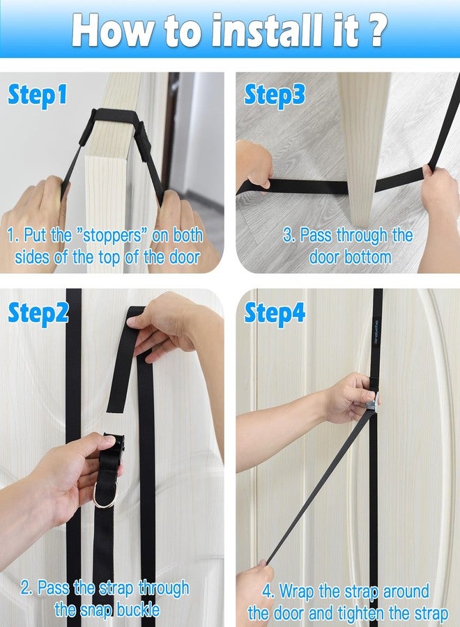 Brebebe Door Anchor Strap for Resistance Bands Exercise, New Upgraded Version Freely Anchor Points for All Exercise Heights, Home Gym Fitness Attachments, Easy to Install, Punch-Free, Nail-Free - Image 4