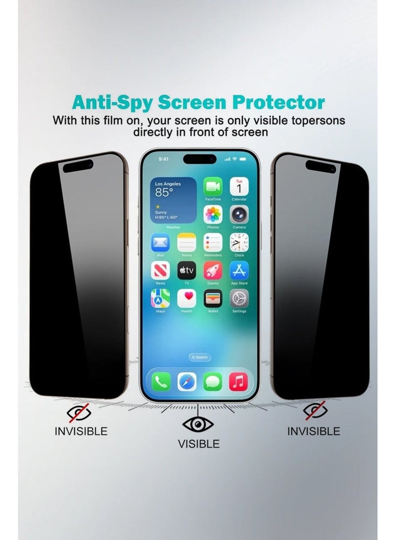 2 in 1 Protection Pack Of Privacy Screen Protector With Camera Protector For Apple iPhone 17 Air, Anti Spy Tempered Glass-HD - Image 2