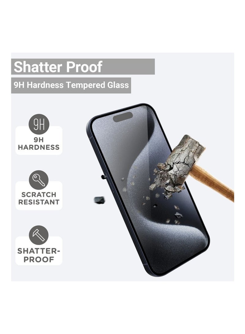 2 in 1 Protection Pack Of Privacy Screen Protector With Camera Protector For Apple iPhone 17 Air, Anti Spy Tempered Glass-HD - Image 3