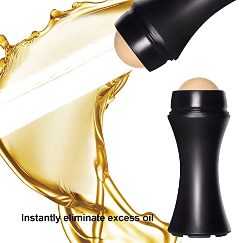 CORSULA Oil Absorbing Volcanic Face Roller Massager| Volcanic Roller with 1 Extra Replaceable Volcanic Ball,Reusable Oil Control Roller, Instant Results Remove Excess Shine - Image 2