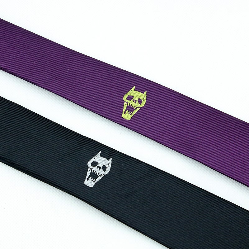 JOJO Anime Tie Cosplay Skull Black Grey Purple Black