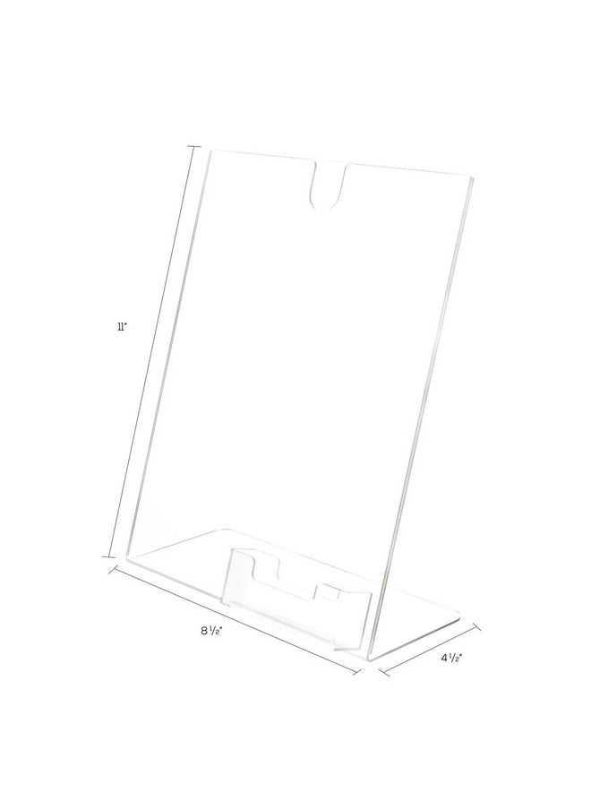 ديفلكتو حامل لافتات مائل من Superior Image مع حامل بطاقة عمل، شفاف، 8-1/2 بوصة × 11 بوصة (590601)  - Image 4