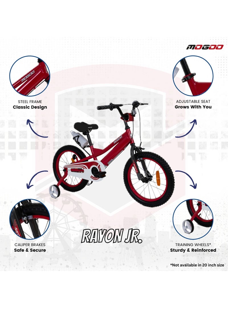 MOGOO Rayon Junior 20-Inch Kids Bike | 20-Inch Wheel Size | Adjustable Seat | 100% Assembled | For Kids | Red - Image 3
